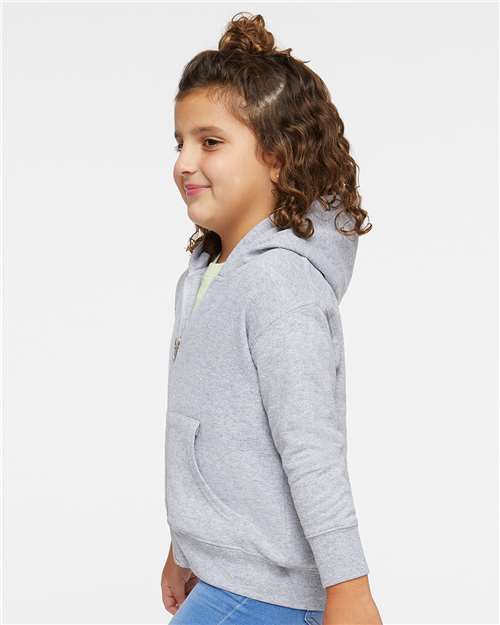 Toddler Full-Zip Hoodie — Kids Fleece Zip Up [2T-5T] - Heather - Side