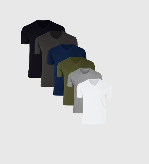 Daily Fit Classic V-Neck Tee 6-Pack