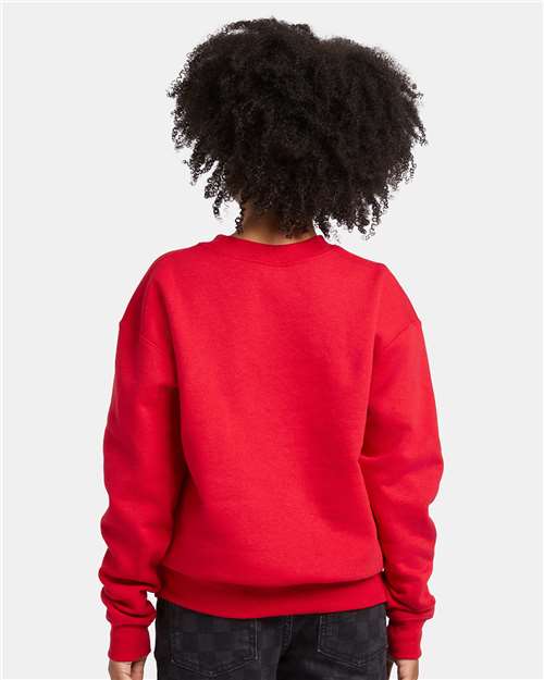 Youth EcoSmart Crewneck Sweatshirt — Kids [XS-XL] - Deep Red - Back