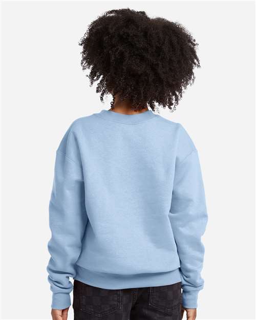 Youth EcoSmart Crewneck Sweatshirt — Kids [XS-XL] - Light Blue - Back