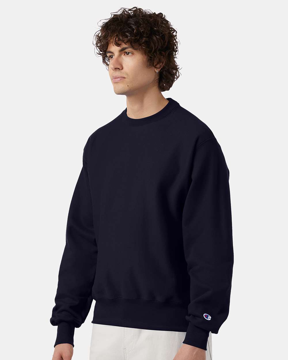 Unisex Reverse Weave® Crewneck Sweatshirt - Navy - S
