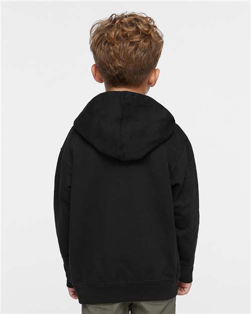 Toddler Full-Zip Hoodie — Kids Fleece Zip Up [2T-5T] - Black - Back