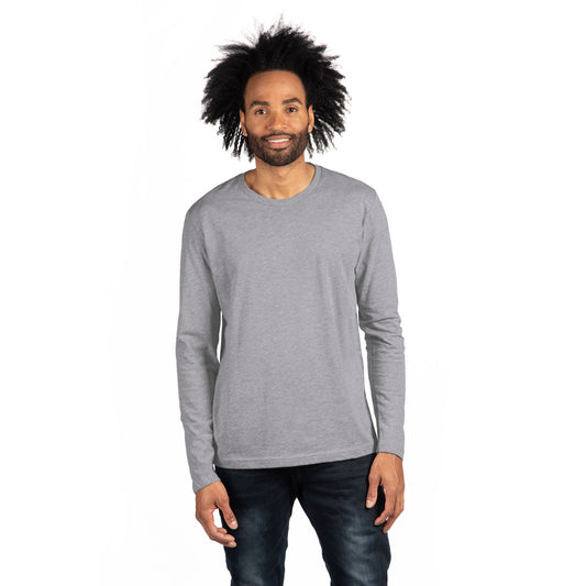 Cotton Long Sleeve T-Shirt - Heather Gray - The American Threads