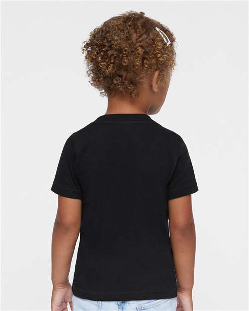 Toddler Fine Jersey T-Shirt — Soft Kids Tee [2T-5T] - Black - Back