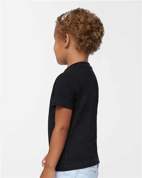 Toddler Fine Jersey T-Shirt — Soft Kids Tee [2T-5T] - Black - Side