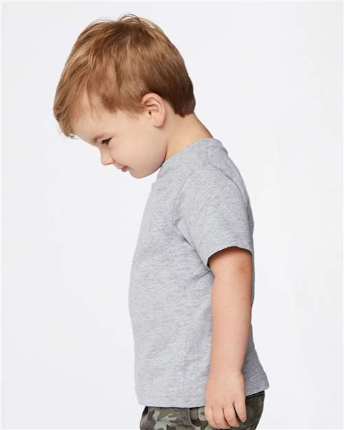 Toddler Fine Jersey T-Shirt — Soft Kids Tee [2T-5T] - Heather - Side