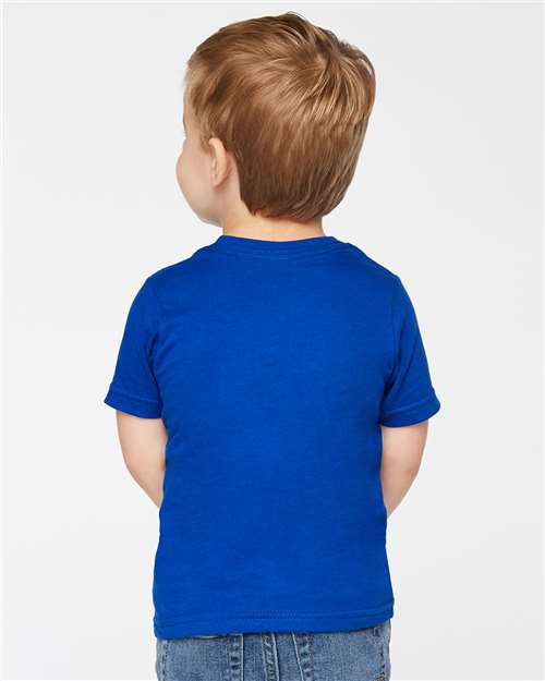 Toddler Fine Jersey T-Shirt — Soft Kids Tee [2T-5T] - Royal - Back
