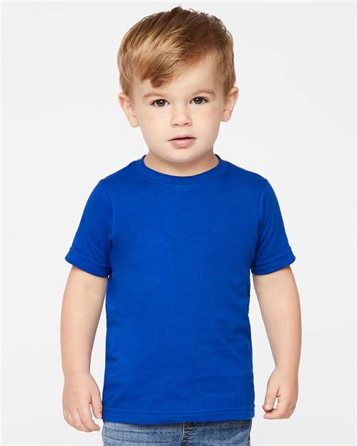Toddler Fine Jersey T-Shirt — Soft Kids Tee [2T-5T] - Royal - Front