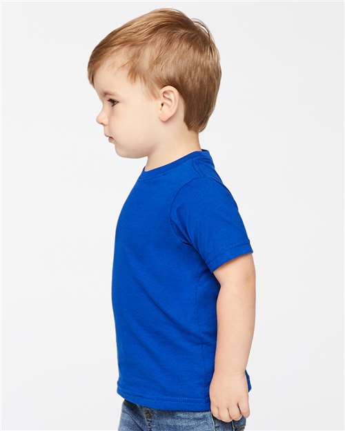 Toddler Fine Jersey T-Shirt — Soft Kids Tee [2T-5T] - Royal - Side