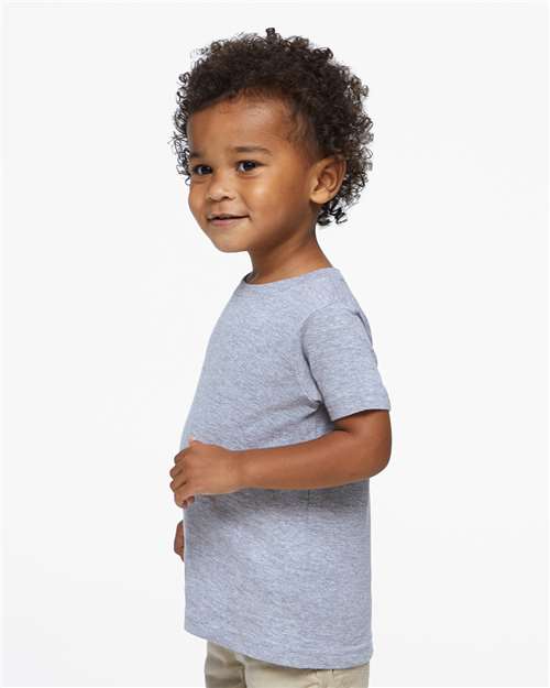 Soft Baby Tee — Short Sleeve Infant T-Shirt - Heather - Side