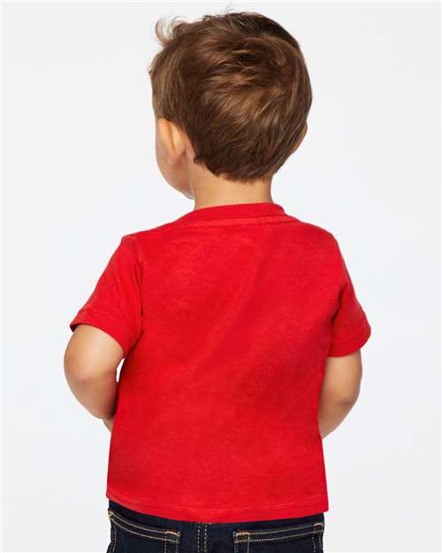 Soft Baby Tee — Short Sleeve Infant T-Shirt - Red - Back