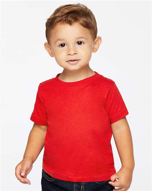Soft Baby Tee — Short Sleeve Infant T-Shirt - Red - Front