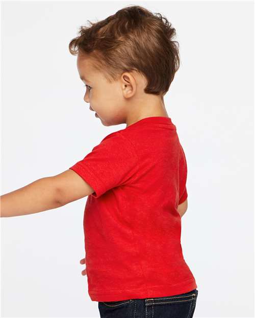 Soft Baby Tee — Short Sleeve Infant T-Shirt - Red - Side