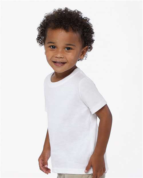 Soft Baby Tee — Short Sleeve Infant T-Shirt - White - Side