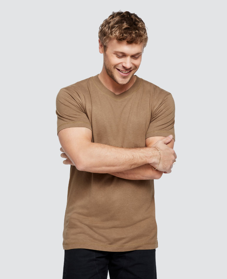 Ultra-Soft Bamboo Tee - Coyote Brown