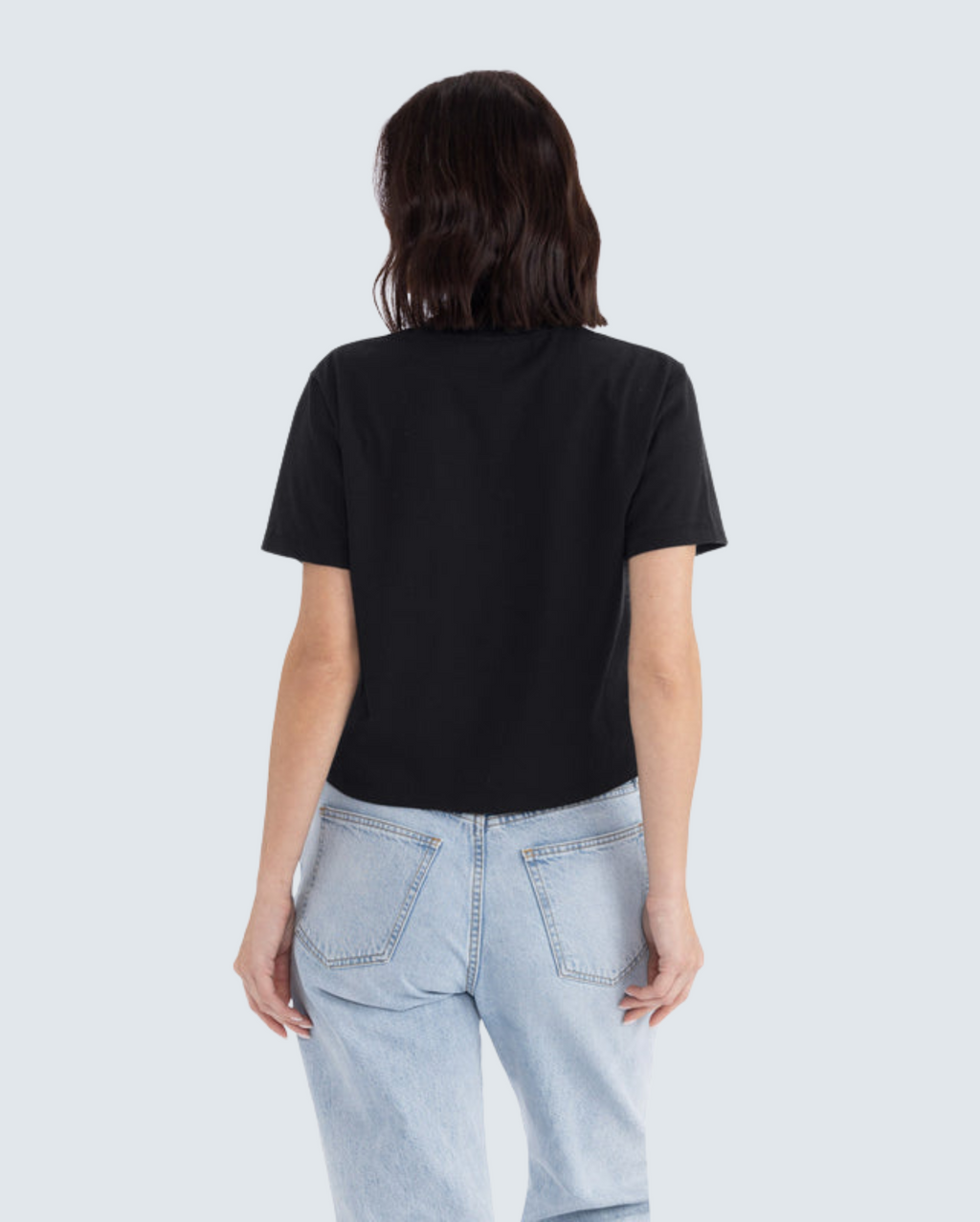 Women's Heavyweight High-Waist Boxy Tee - Black