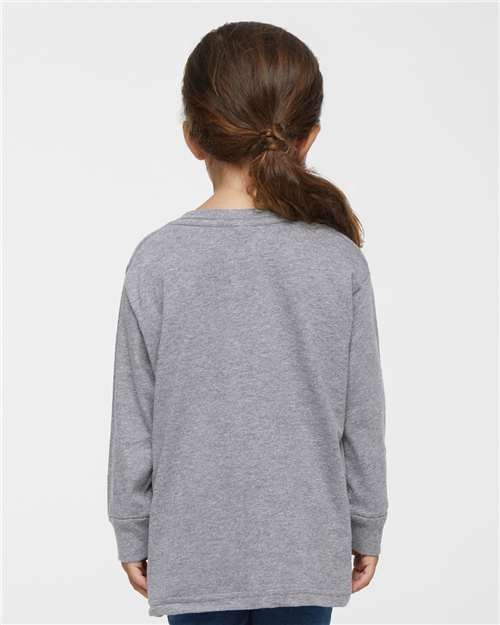 Toddler Fine Jersey Long Sleeve T-Shirt [2T-5T] - Heather - Back