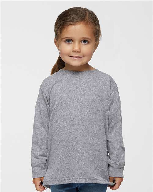 Toddler Fine Jersey Long Sleeve T-Shirt [2T-5T] - Heather - Front