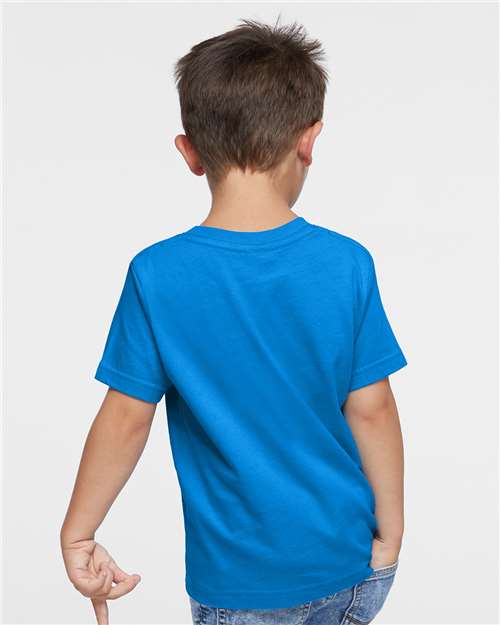 Toddler Fine Jersey T-Shirt — Soft Kids Tee [2T-5T] - Cobalt - Back