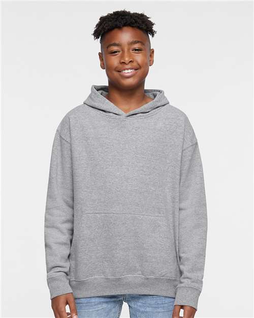 Youth Fleece Hoodie — Soft Kids Pullover Sweatshirt - Heather - Front