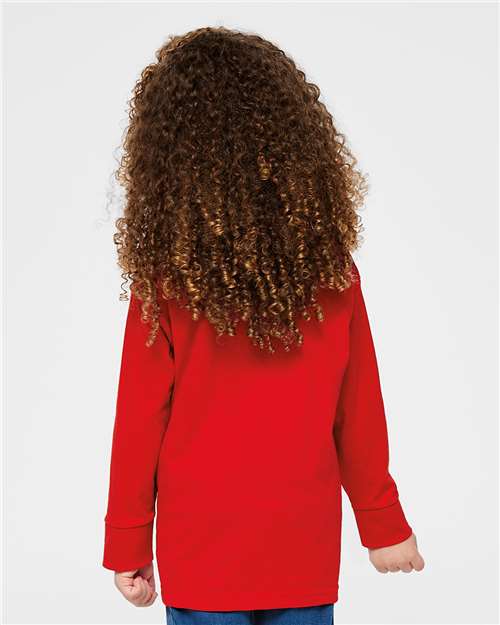 Toddler Fine Jersey Long Sleeve T-Shirt [2T-5T] - Red - Back