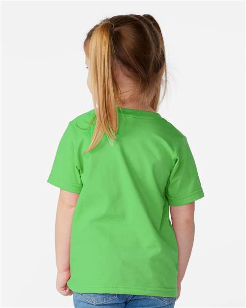 Toddler Fine Jersey T-Shirt — Soft Kids Tee [2T-5T] - Apple - Back