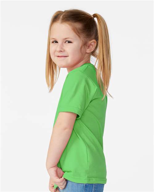 Toddler Fine Jersey T-Shirt — Soft Kids Tee [2T-5T] - Apple - Side