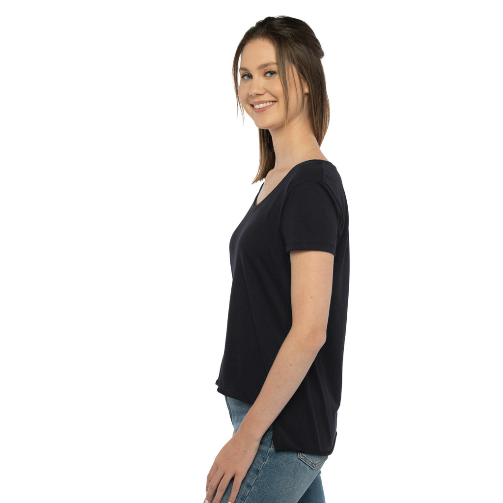 Women's Festival Scoop Neck T-Shirt - Black - The American Threads