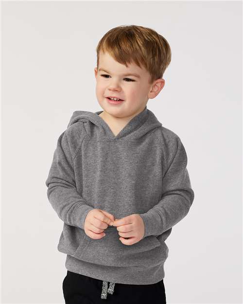 Toddler Hooded Raglan Sweatshirt — Kids Hoodie [2T-5T] - Nickel - Front