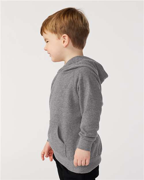 Toddler Hooded Raglan Sweatshirt — Kids Hoodie [2T-5T] - Nickel - Side