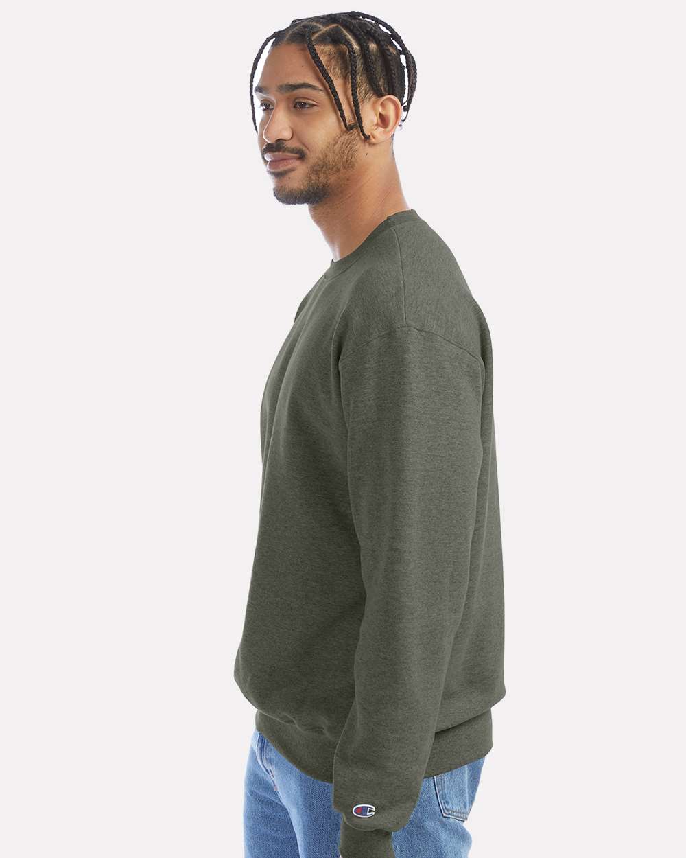 Unisex Powerblend® Crewneck Sweatshirt - Dark Green Heather - S