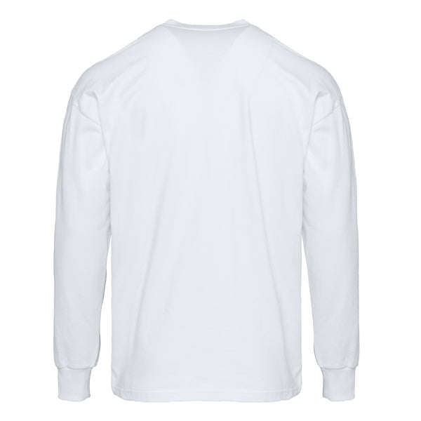 Heavyweight Cotton Long Sleeve T-Shirt - White - The American Threads