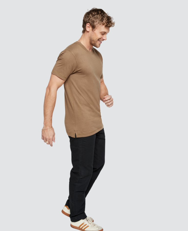 Ultra-Soft Bamboo Tee - Coyote Brown