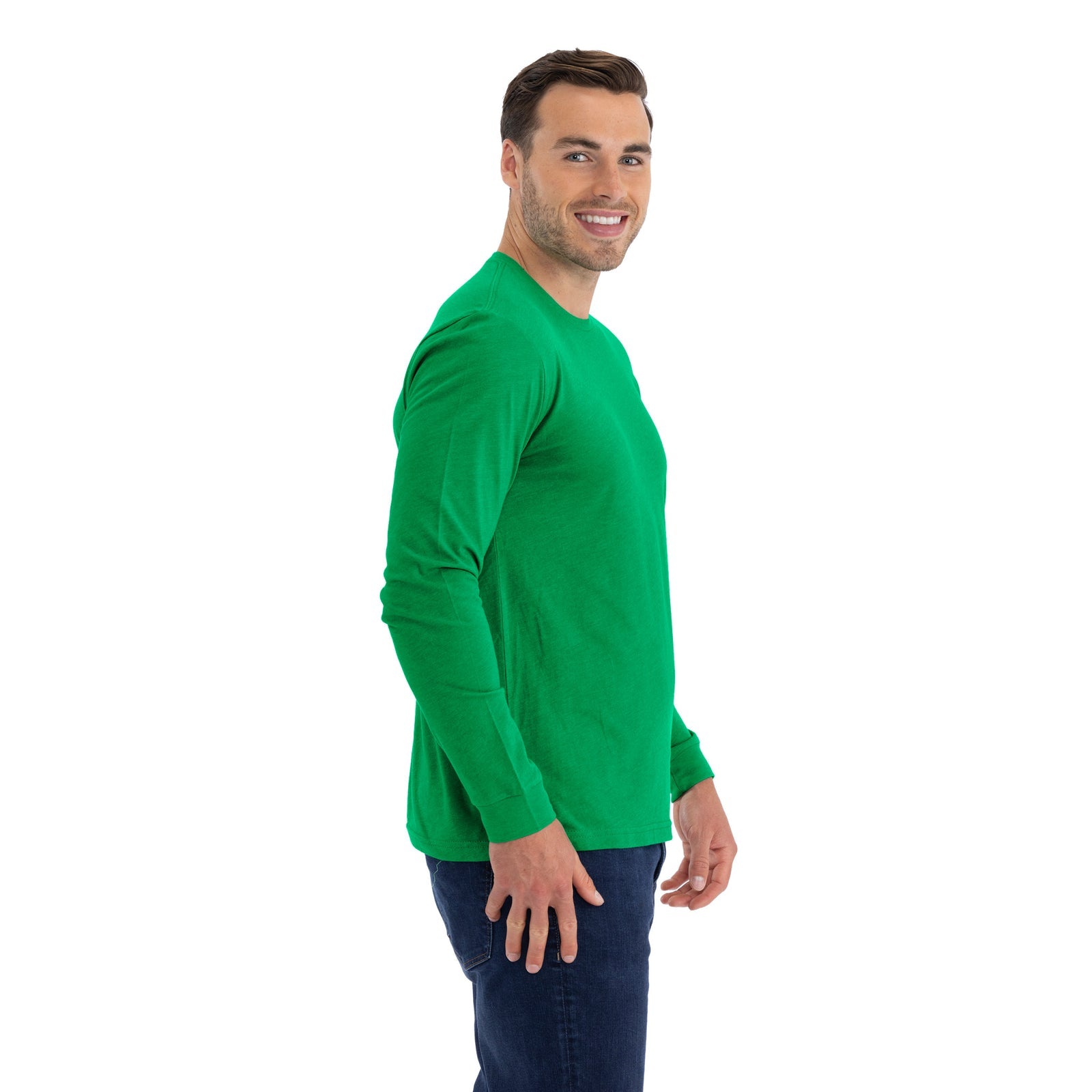 Unisex CVC Long Sleeve T-Shirt - Kelly Green - The American Threads