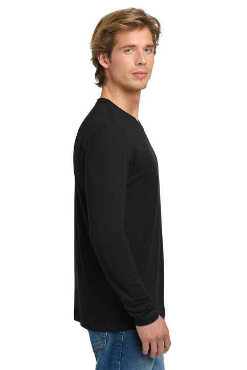 Cotton Long Sleeve T-Shirt - Black - ComfyThreads