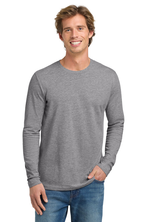 Cotton Long Sleeve T-Shirt - Heather Gray - ComfyThreads