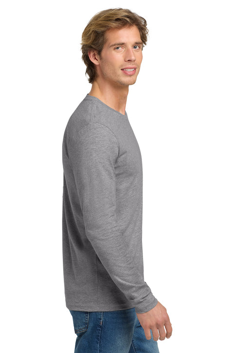 Cotton Long Sleeve T-Shirt - Heather Gray - ComfyThreads