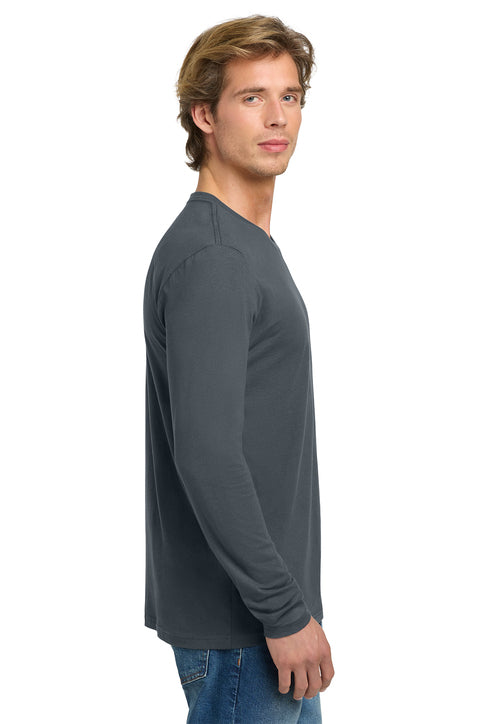 Cotton Long Sleeve T-Shirt - Indigo - ComfyThreads