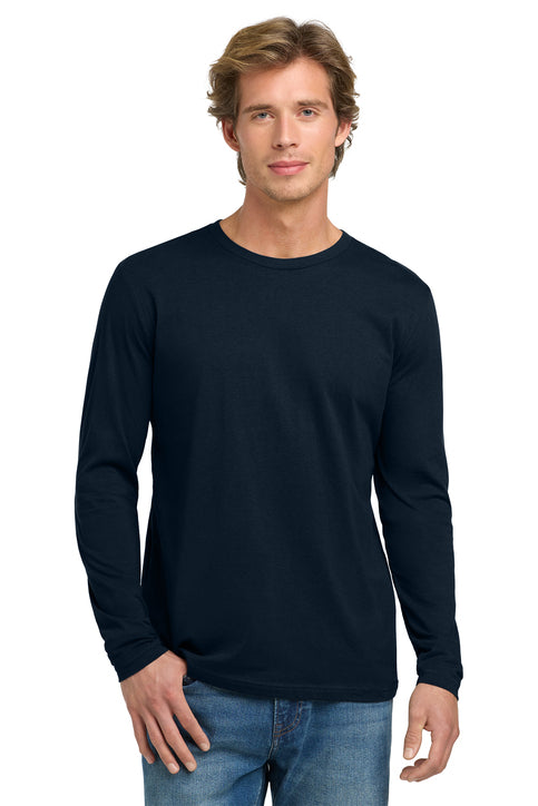 Cotton Long Sleeve T-Shirt - Midnight Navy - ComfyThreads