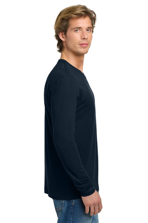Cotton Long Sleeve T-Shirt - Midnight Navy - ComfyThreads