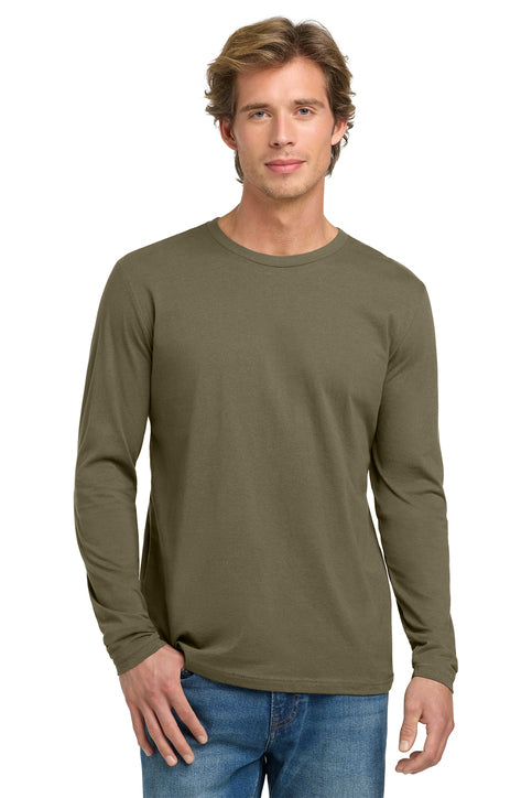 Cotton Long Sleeve T-Shirt - Military Green - ComfyThreads