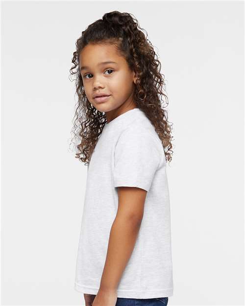 Toddler Fine Jersey T-Shirt — Soft Kids Tee [2T-5T] - Ash - Side