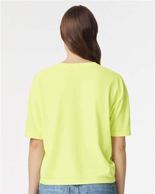 Comfort Colors 3023CL Women's Garment-Dyed T-Shirt - Neon Lemon - Back