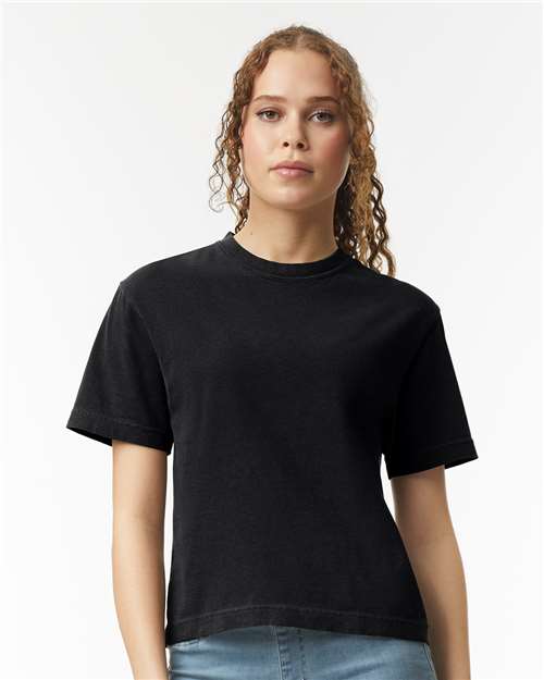 Comfort Colors 3023CL Women's Garment-Dyed T-Shirt - Black - Front