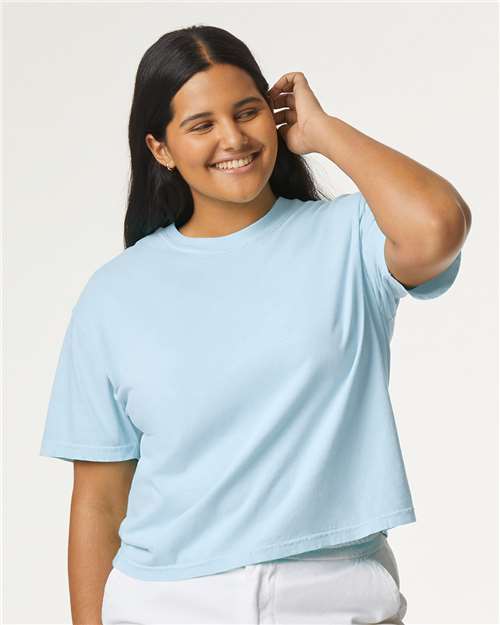 Comfort Colors 3023CL Women's Garment-Dyed T-Shirt - Chambray - Front