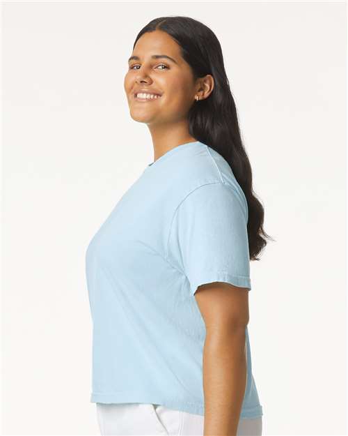 Comfort Colors 3023CL Women's Garment-Dyed T-Shirt - Chambray - Side