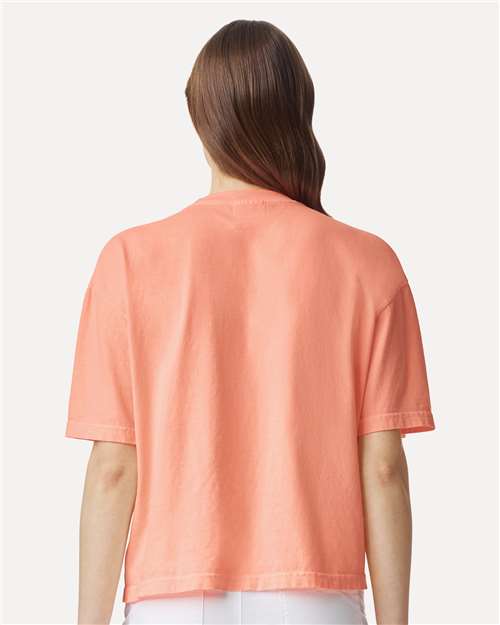 Comfort Colors 3023CL Women's Garment-Dyed T-Shirt - Neon Cantaloupe - Back