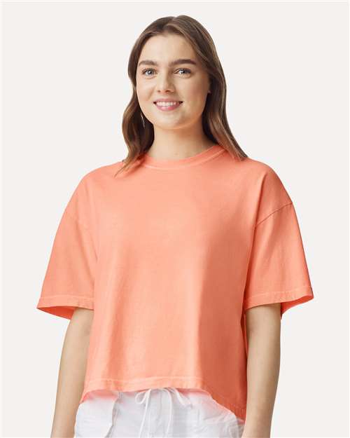 Comfort Colors 3023CL Women's Garment-Dyed T-Shirt - Neon Cantaloupe - Front