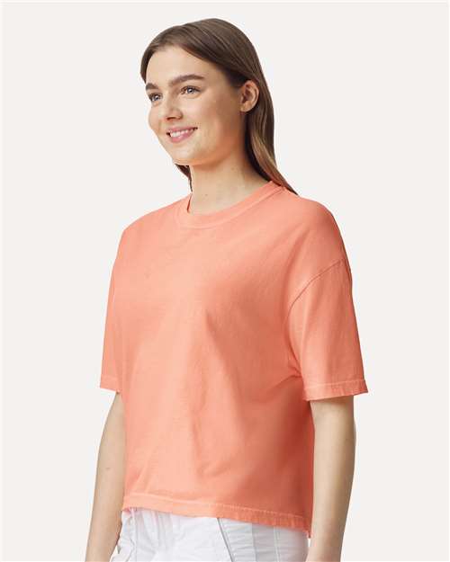 Comfort Colors 3023CL Women's Garment-Dyed T-Shirt - Neon Cantaloupe - Side