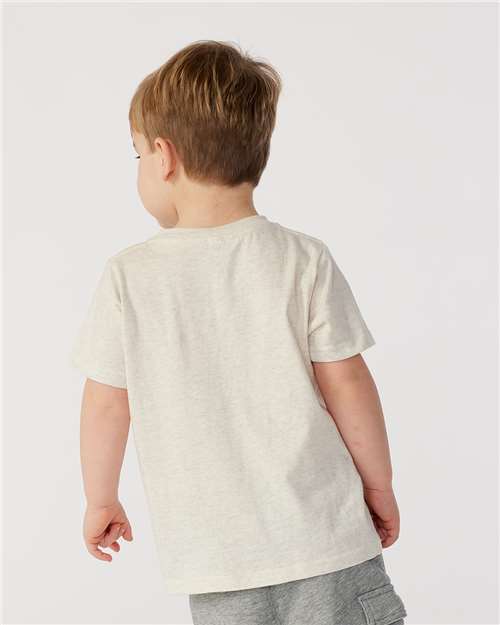 Toddler Fine Jersey T-Shirt — Soft Kids Tee [2T-5T] - Natural Heather - Back